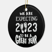 2023年に期待している妊娠・性別 セラミックオーナメント (左)