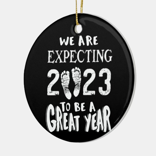 2023年に期待している妊娠・性別 セラミックオーナメント (左)