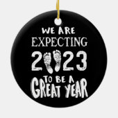 2023年に期待している妊娠・性別 セラミックオーナメント (裏面)