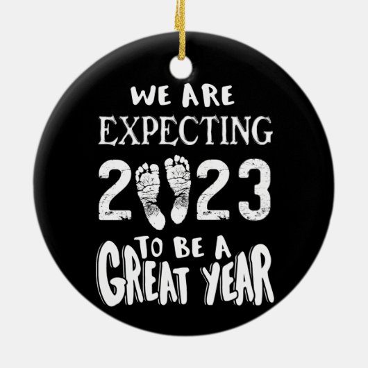 2023年に期待している妊娠・性別 セラミックオーナメント (裏面)