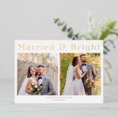 2023年に結婚したばかりの方向け 現代的 ホリデー フォト カード (立ち正面)
