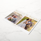 2023年に結婚したばかりの方向け 現代的 ホリデー フォト カード (回転した状態)