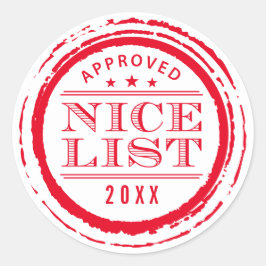 2023年のおもしろいクリスマスのラッピング素敵なリストスタンプ ラウンドシール