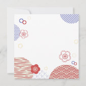 2023年のウサギの年 紅いウサギの折り紙 カード (裏面)