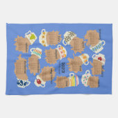 2023年のカレンダー茶ゴシップティーカップをこぼす キッチンタオル (横)