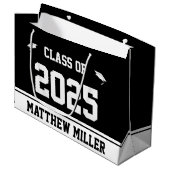 2023年のクラスと白黒テンプレートの名前 ラージペーパーバッグ (正面アングル)