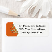 2023年のクラスのオレンジと金ゴールドの卒業 ラベル (インサイチュ)