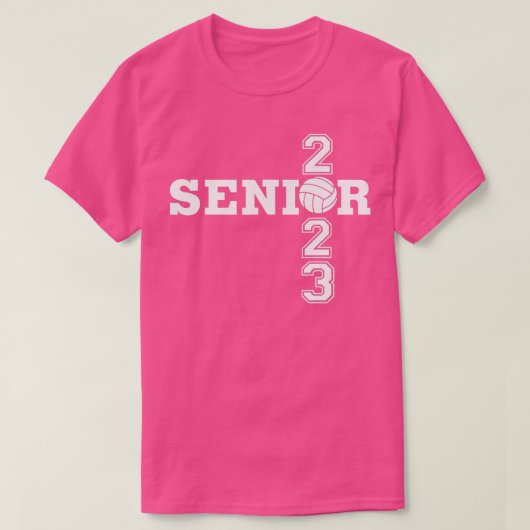 2023年のクラスのバレーボール上級少年の女子年長 Tシャツ (デザイン正面)