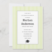 2023年のクラスの植字緑の卒業写真 招待状 (裏面)