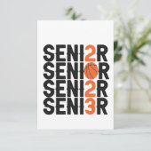 2023年のクラス上級バスケットボール卒業ギフト サンキューカード (スタンド正面)