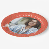 2023年のクラス写真卒業パーティー ペーパープレート (アングル)