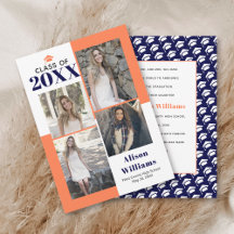 2023年のクラス4枚の写真コーラルネイビー卒業