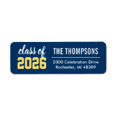 2023年のクラスNavy Yellow卒業住所 ラベル (正面)