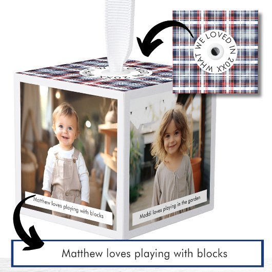 2023年のクリスマスフォトファミリーギフトで愛したこと キューブオーナメント