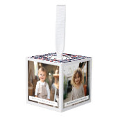 2023年のクリスマスフォトファミリーギフトで愛したこと キューブオーナメント (正面アングル)