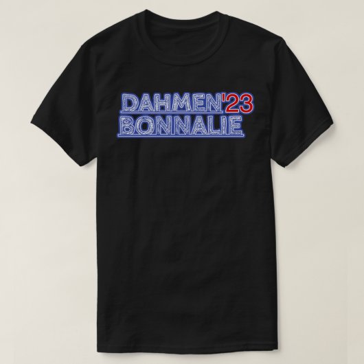 2023年のダーメンとボナリー Tシャツ (デザイン正面)
