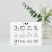 2023年のホワイト ミニ カレンダー(Janz) ポストカード (スタンド正面)