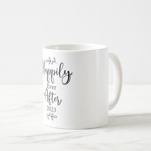 2023年のマグカップの後に幸せに コーヒーマグカップ (正面右)