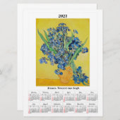2023年のヴィンセント・ヴァン・ゴッホのイリスセン・カレンダー (正面/裏面)