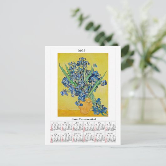 2023年のヴィンセント・ヴァン・ゴッホのイリスセン・カレンダー ポストカード (スタンド正面)