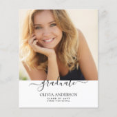 2023年の予算クラス白写真卒業 チラシ (正面)