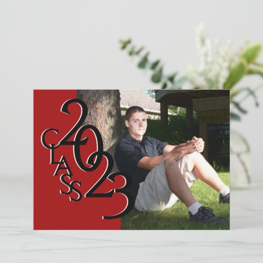 2023年の写真卒業の赤と黒 招待状 (スタンド正面)