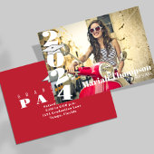 2023年の卒業赤タイポグラフィ写真教室 招待状