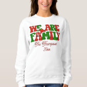 2023年の家族パーソナライズされたマッチングのクリスマス スウェットシャツ (正面)