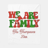 2023年の家族パーソナライズされたマッチングのクリスマス フリースブランケット (正面)