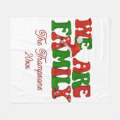 2023年の家族パーソナライズされたマッチングのクリスマス フリースブランケット (正面(横))