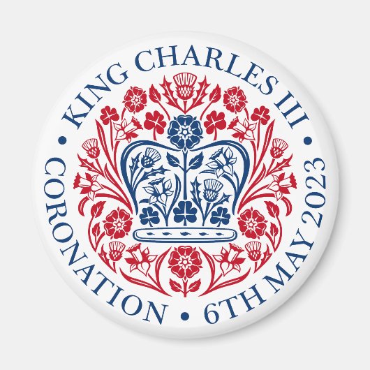 2023年の戴冠用磁石 – 赤青 マグネット (正面)