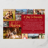 2023年の振り返り 11枚の写真 2024カレンダー ホイル 箔シーズンカード (正面)