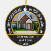 2023年の新しいホームパーソナライズされたクリスマス セラミックオーナメント (正面)