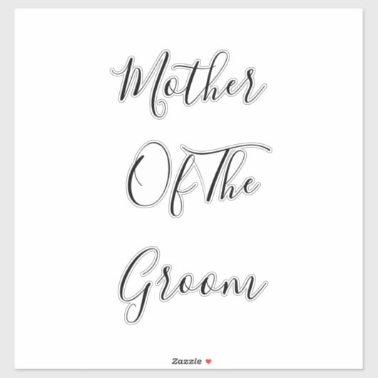 2023年の新郎のエレガント母親 シール (シート)