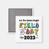 2023年の日ゲームを始める子供たち男の子の女の教え子 マグネット (正面/裏面)