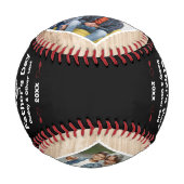 2023年の父の日の最初の写真カスタム写真 野球ボール (正面)