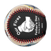 2023年の父の日の最初の写真カスタム写真 野球ボール (正面左)
