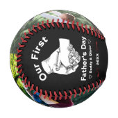 2023年の父の日の最初の写真カスタム写真 野球ボール (正面左)