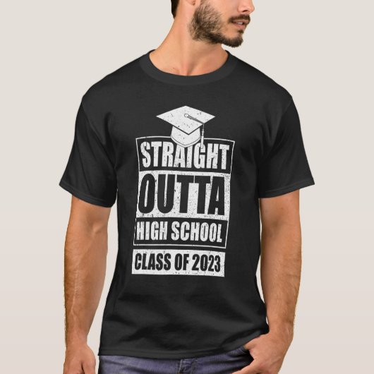 2023年の直進高校クラス卒業 Tシャツ (正面)