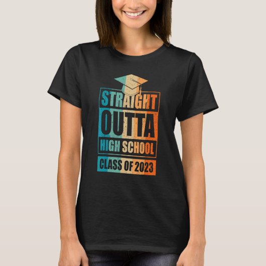 2023年の直進高校クラス卒業 Tシャツ (正面)
