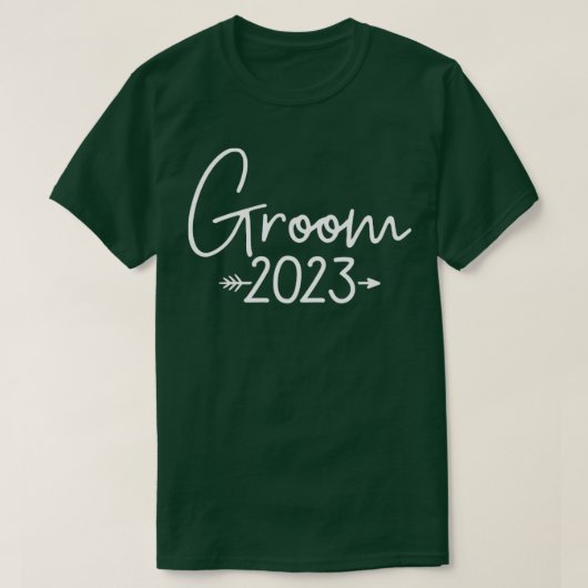 2023年の結婚式やバチェラーパーティーに最適なグルーム Tシャツ (デザイン正面)