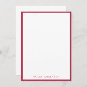 2023年の色: Vivaマゼンタパーソナライズされた エンクロージャーカード (正面/裏面)