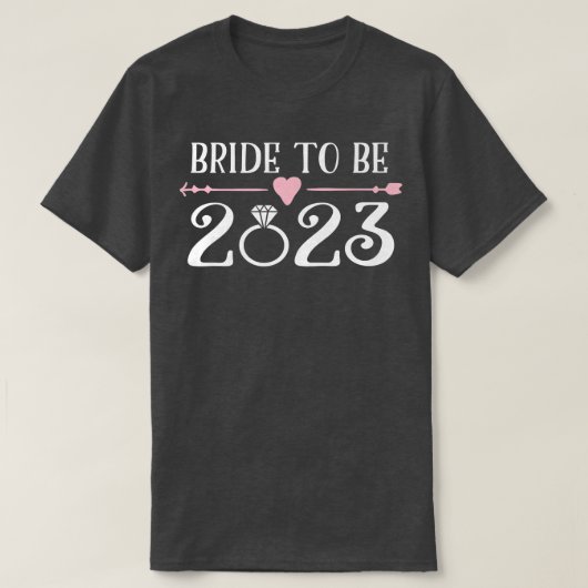 2023年の花嫁 婚約指輪 未来の花嫁 Tシャツ (デザイン正面)