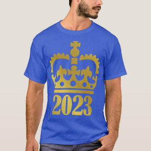 2023年の誕生日とベビーのための王冠生まれたばかりの Tシャツ