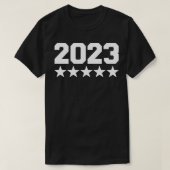 2023年の誕生日と大晦日のセルのための星 Tシャツ (デザイン正面)