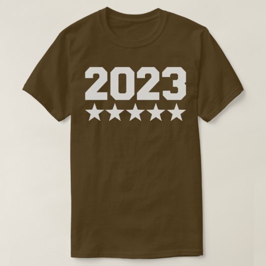 2023年の誕生日と大晦日のセルのための星 Tシャツ (デザイン正面)