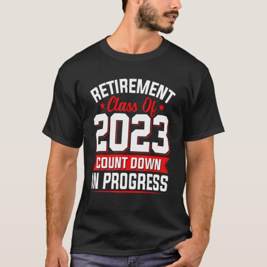 2023年の除・売却区分カウントダウン進捗退職者 Tシャツ (正面)