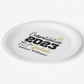 2023年のGradパーティーデコールクラスのパーソナライズ ペーパープレート (アングル)