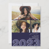 2023年はっきりしたの脚本による青い写真のクラス卒業 招待状 (裏面)
