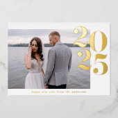 2023年はっきりした初の写真金ゴールド 箔シーズンカード (正面)